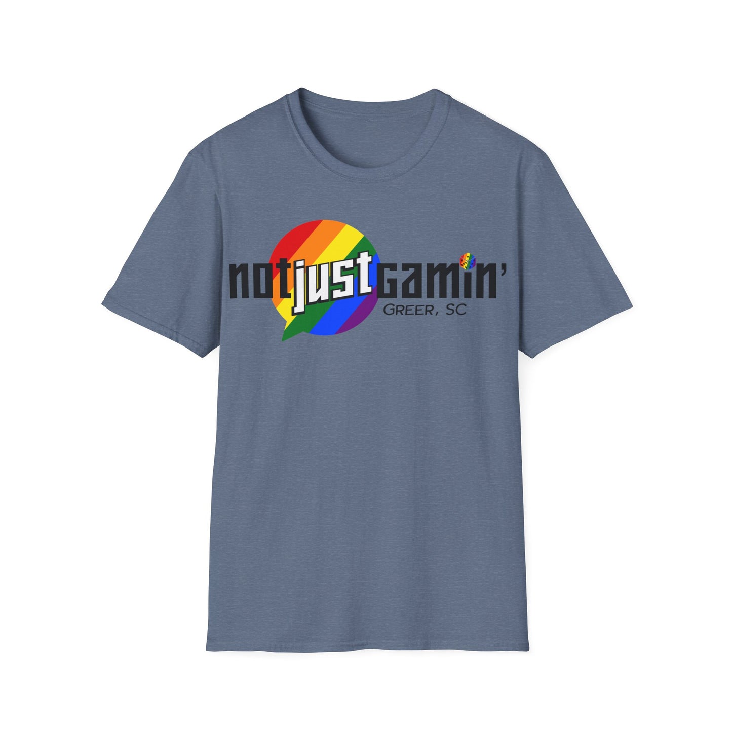 Not Just Gamin' Pride Unisex Softstyle T-Shirt