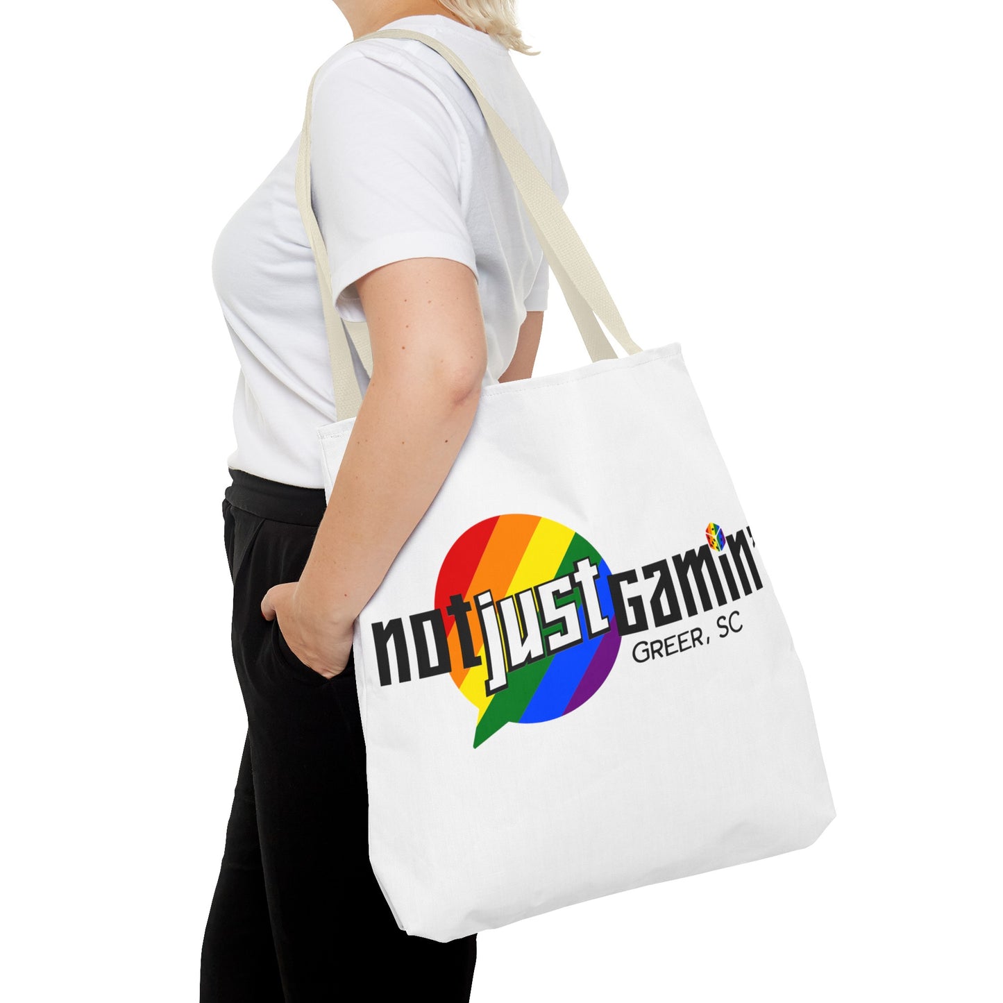 Not Just Gamin' Pride Tote Bags