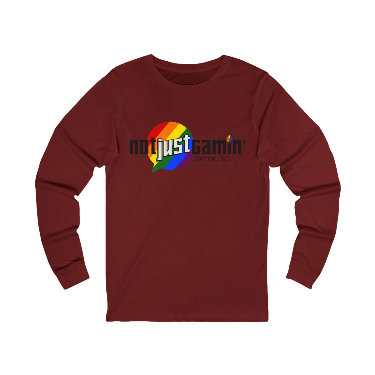 Not Just Gamin' Pride Unisex Jersey Long Sleeve Tee