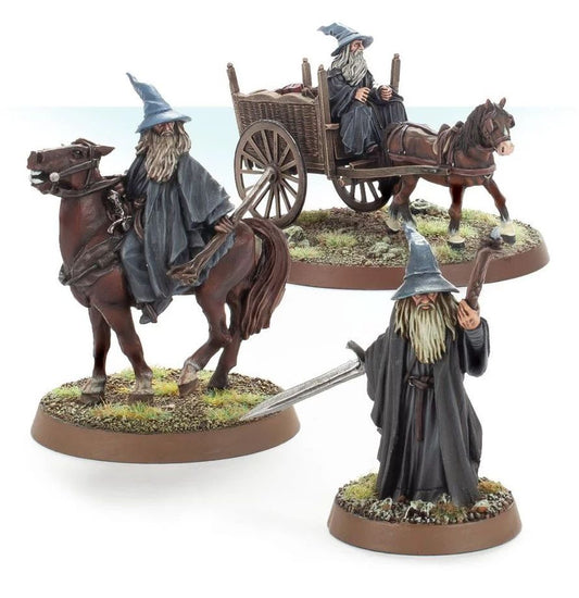 LOTR - Middle Earth, Gandalf the Grey Foot, Mounted and on Cart