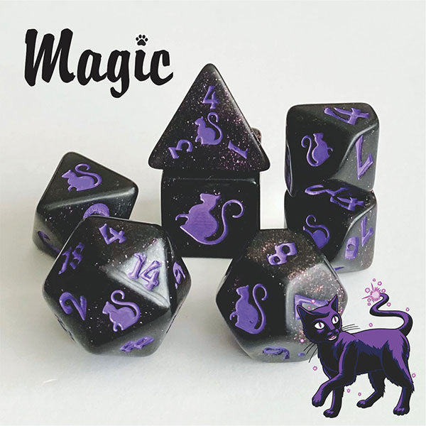 Kitty Clacks: Magic 7-Dice Set