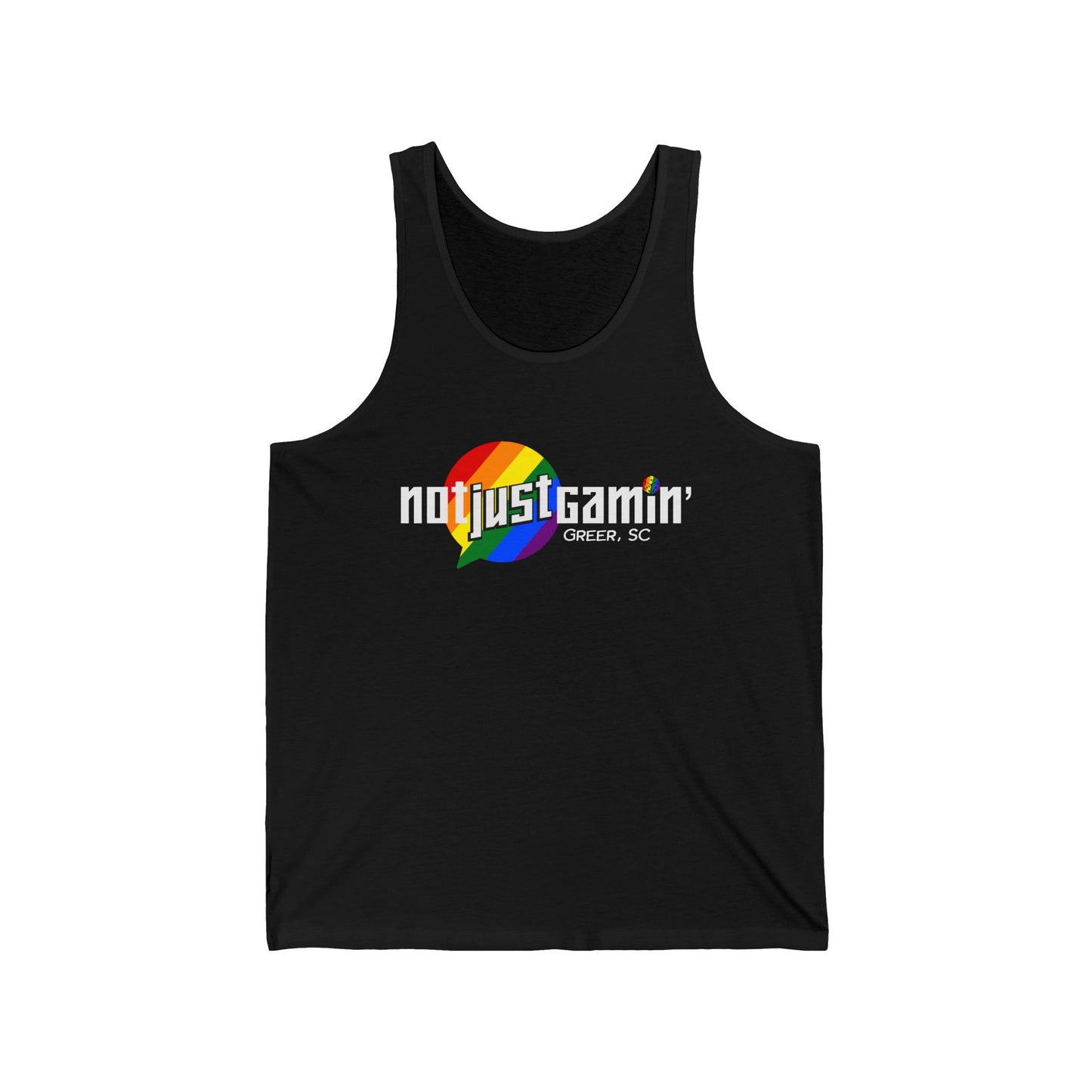 Not Just Gamin' Pride Unisex Jersey Tank