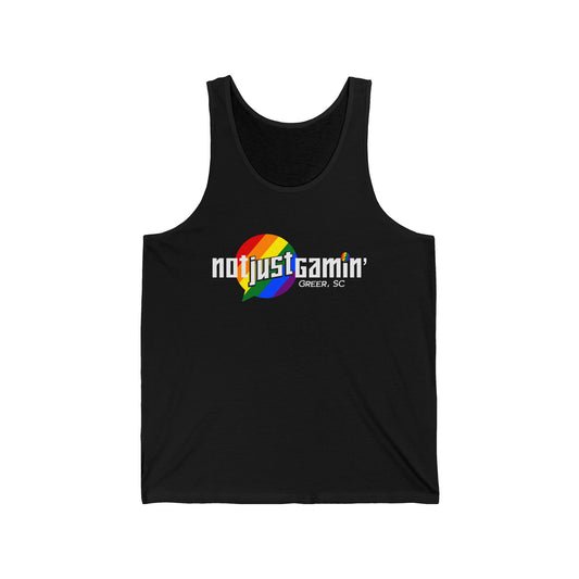 Not Just Gamin' Pride Unisex Jersey Tank