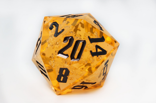 Foam Brain - 55mm Titan D20 - Sharp Edge Orange Bubbles