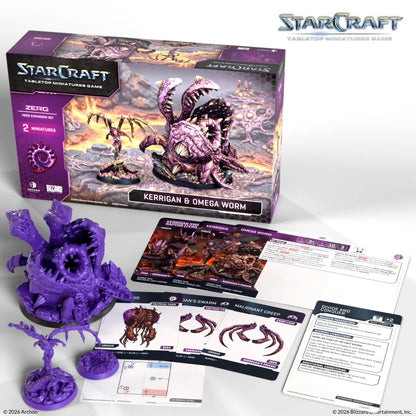 Starcraft Tabletop Miniatures Game: Zerg - Kerrigan & Omega Worm