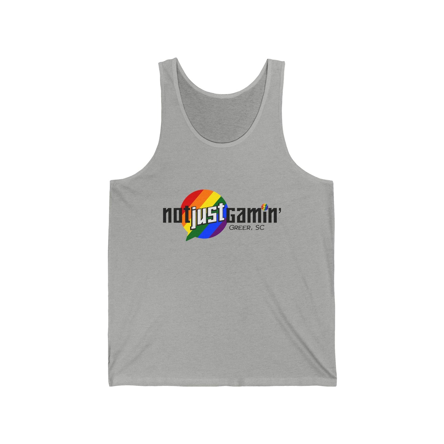 Not Just Gamin' Pride Unisex Jersey Tank