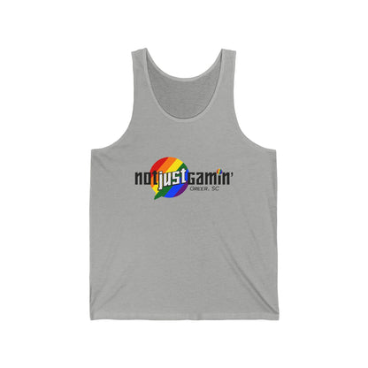 Not Just Gamin' Pride Unisex Jersey Tank
