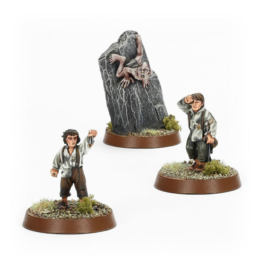 Lord of the Rings - Middle Earth - Frodo Baggins, Samwise Gamgee, and Gollum