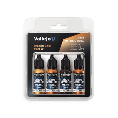 Vallejo True Metallic Metal Set: Imperial Gold (4 Color Set)