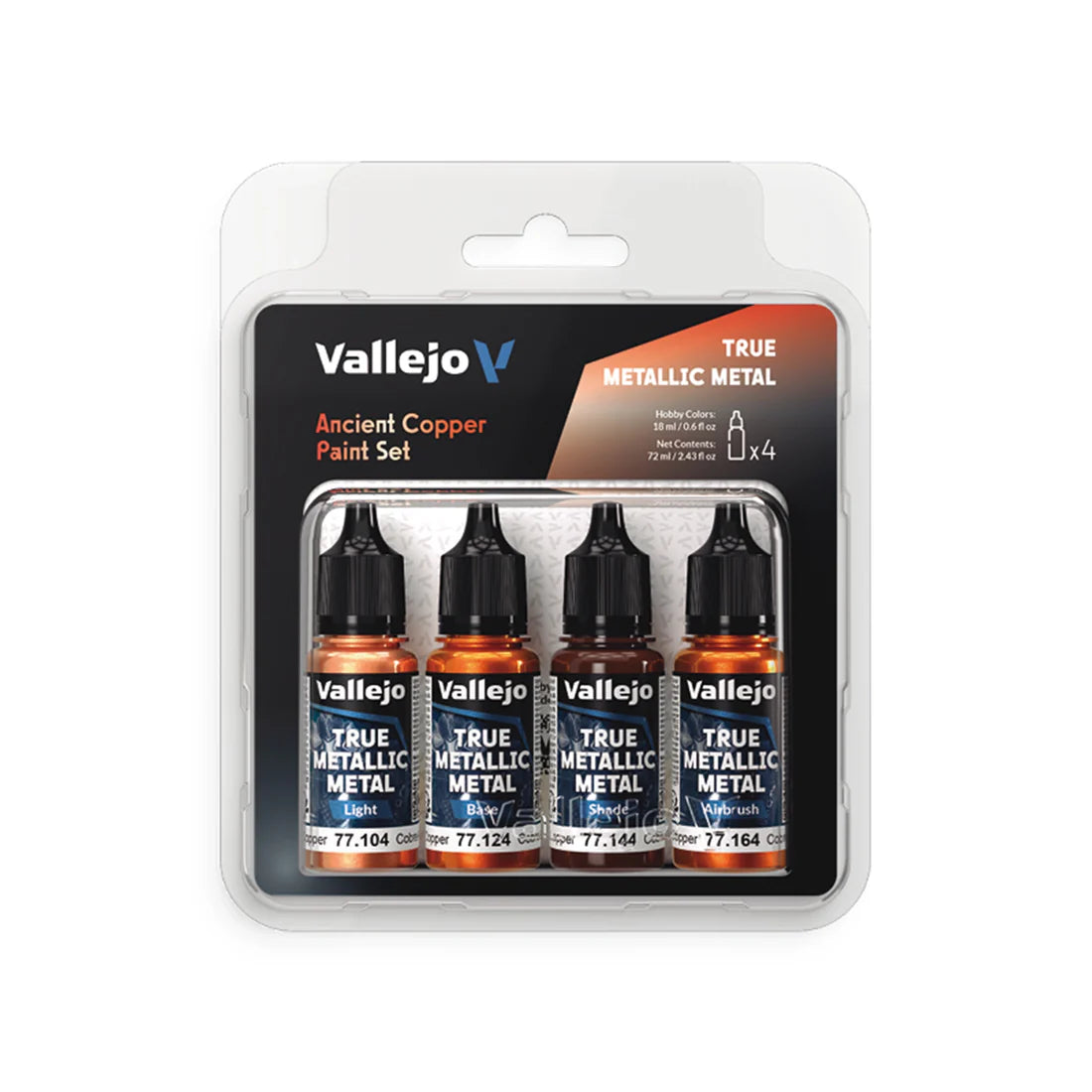 Vallejo True Metallic Metal Set: Ancient Copper (4 Color Set)