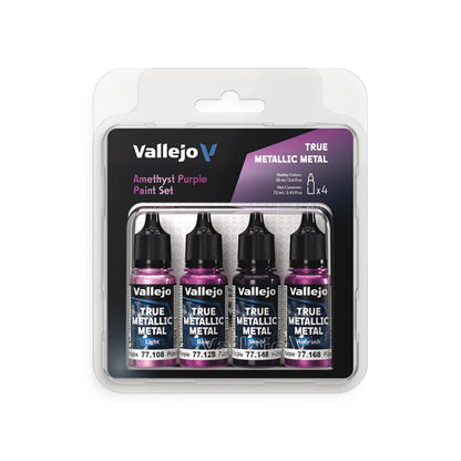 Vallejo True Metallic Metal Set: Amethyst Purple (4 Color Set)