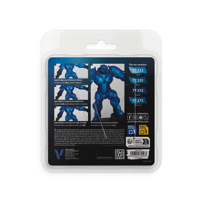 Vallejo True Metallic Metal Set: Sapphire Blue (4 Color Set)