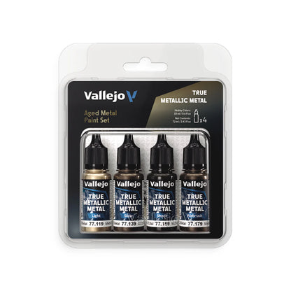 Vallejo True Metallic Metal Set: Aged Metal (4 Color Set)