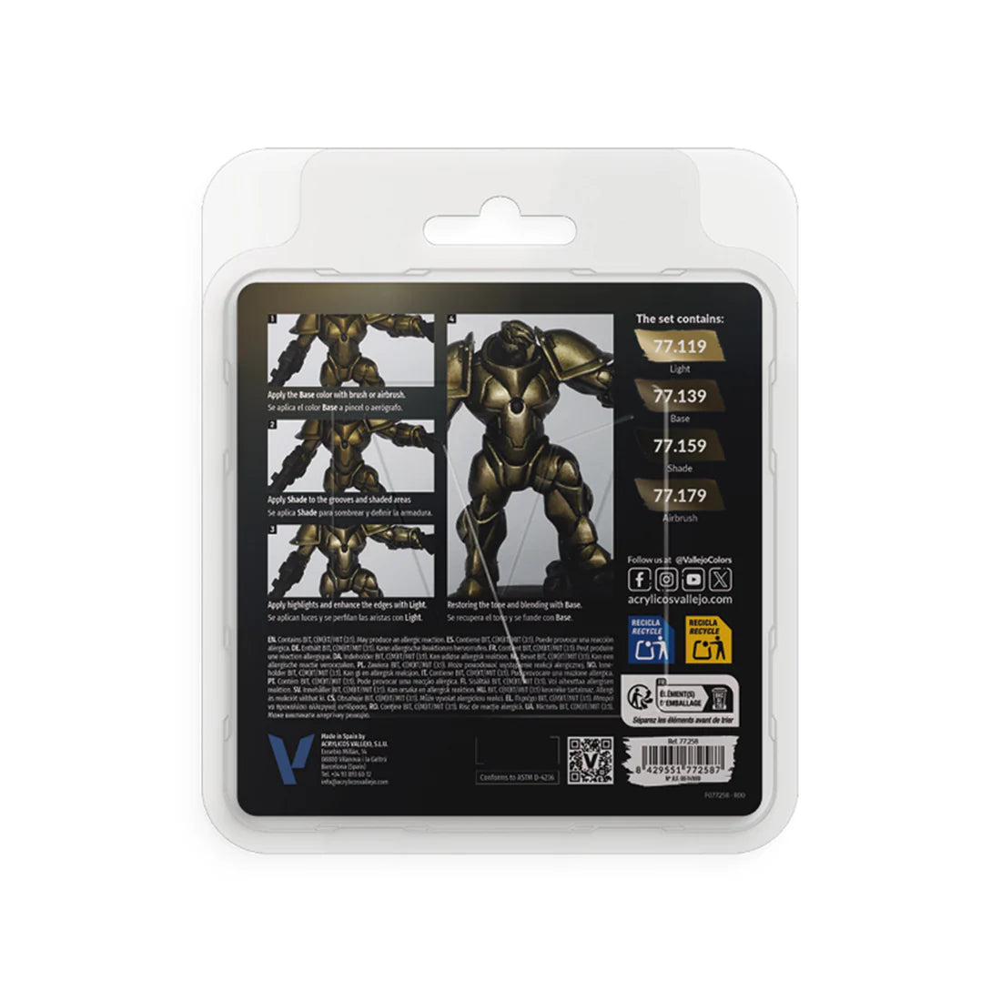 Vallejo True Metallic Metal Set: Aged Metal (4 Color Set)