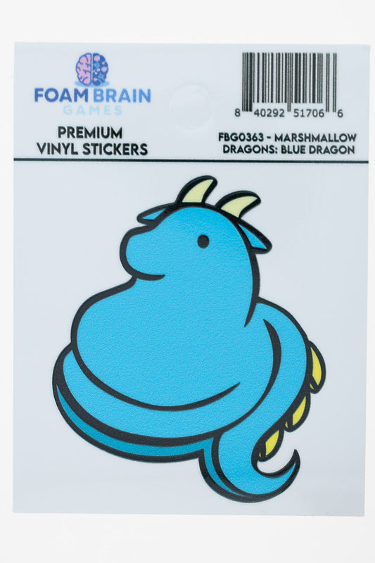 MARSHMALLOW DRAGONS: BLUE DRAGON STICKER
