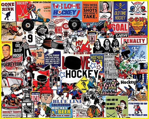 White Mountain Puzzles - I Love Hockey