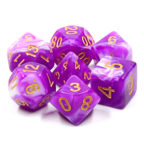 Foam Brain - Berry Cream RPG Dice Set