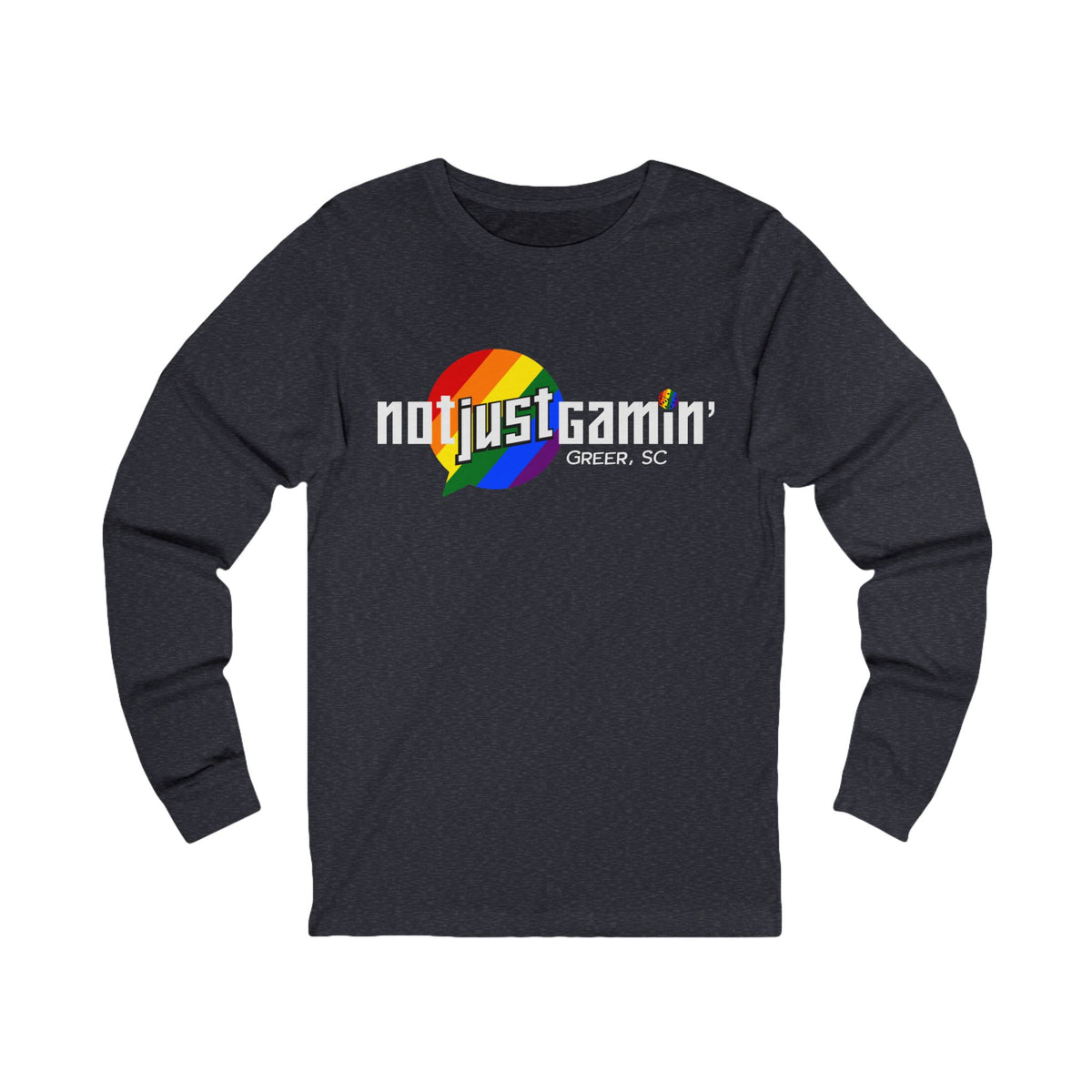 Not Just Gamin' Pride Unisex Jersey Long Sleeve Tee
