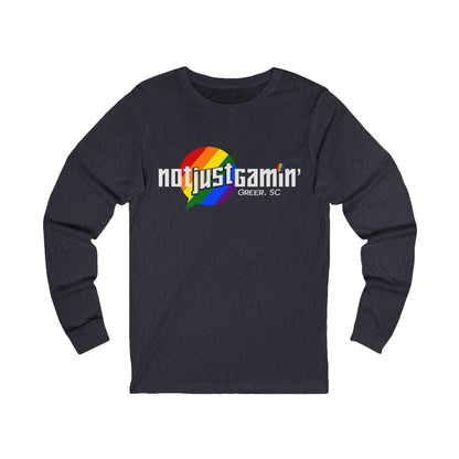 Not Just Gamin' Pride Unisex Jersey Long Sleeve Tee