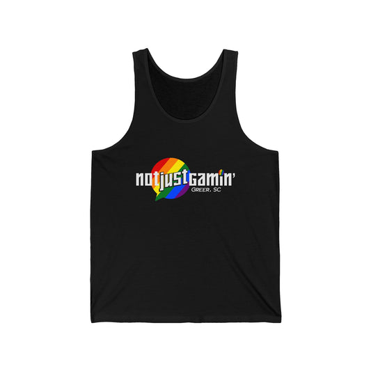 Not Just Gamin' Pride Unisex Jersey Tank