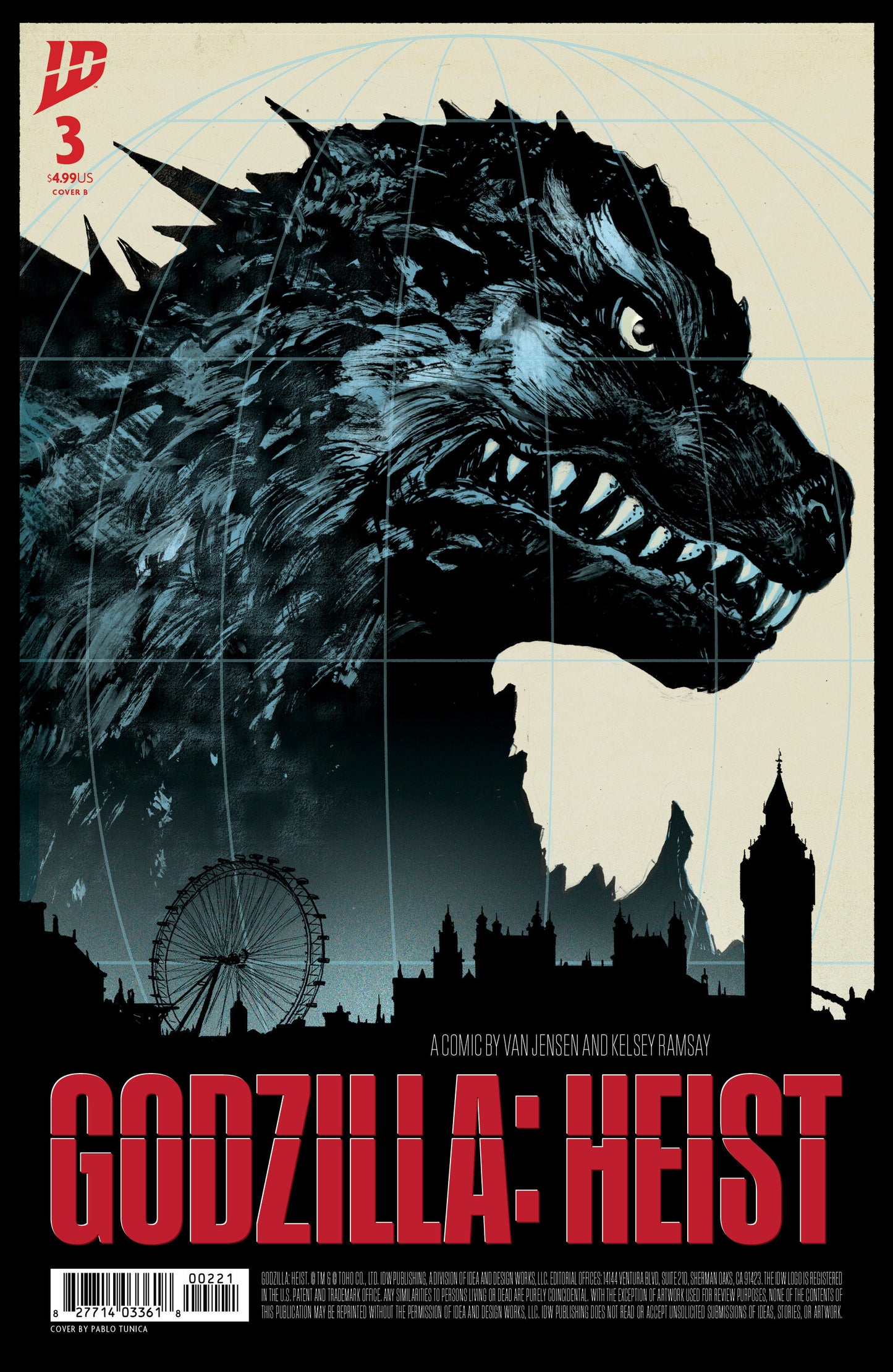 Godzilla Heist #3 Cover B Tunica