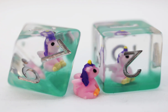 Foam Brain - Enchanting Unicorn RPG Dice Set