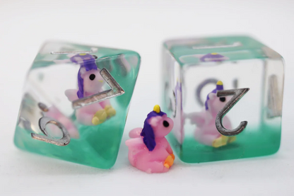 Foam Brain - Enchanting Unicorn RPG Dice Set