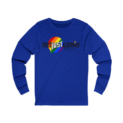 Not Just Gamin' Pride Unisex Jersey Long Sleeve Tee