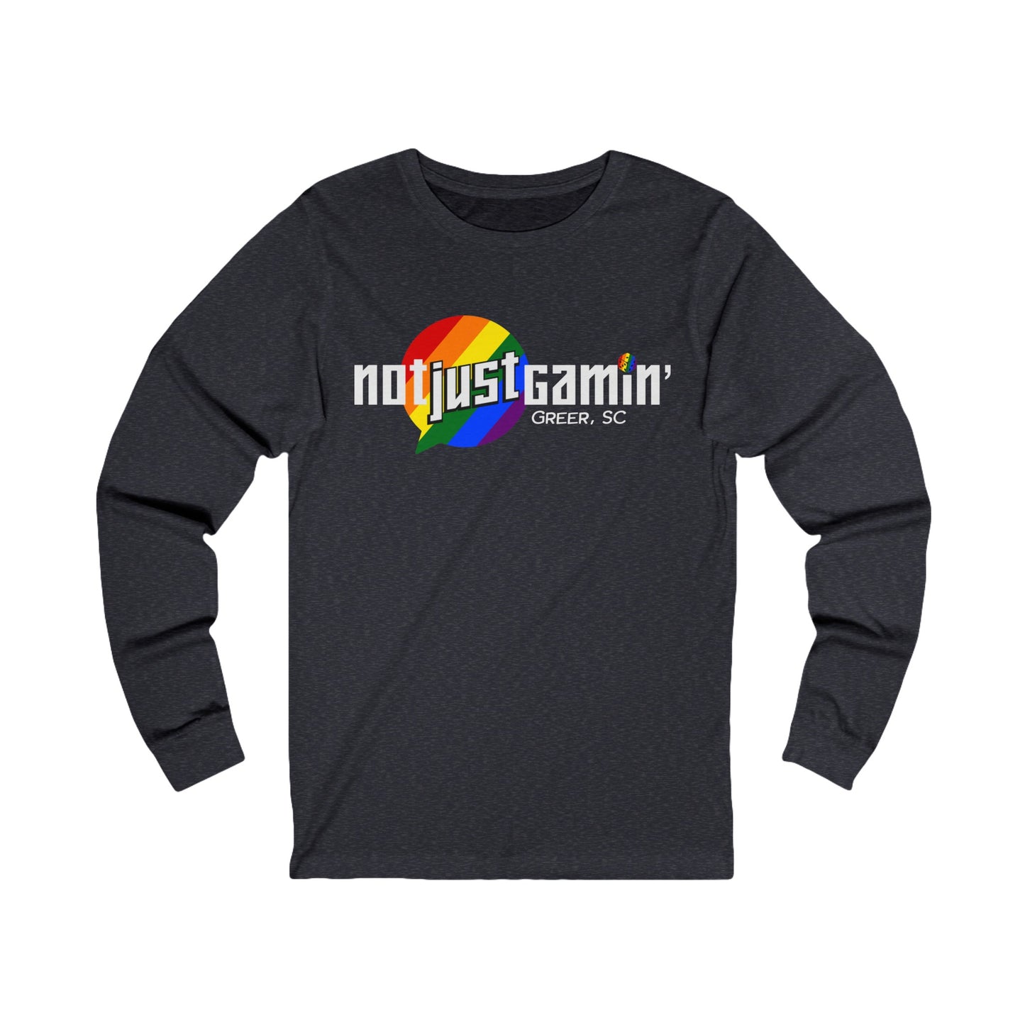 Not Just Gamin' Pride Unisex Jersey Long Sleeve Tee