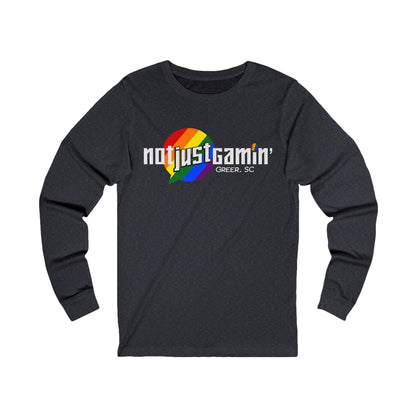 Not Just Gamin' Pride Unisex Jersey Long Sleeve Tee
