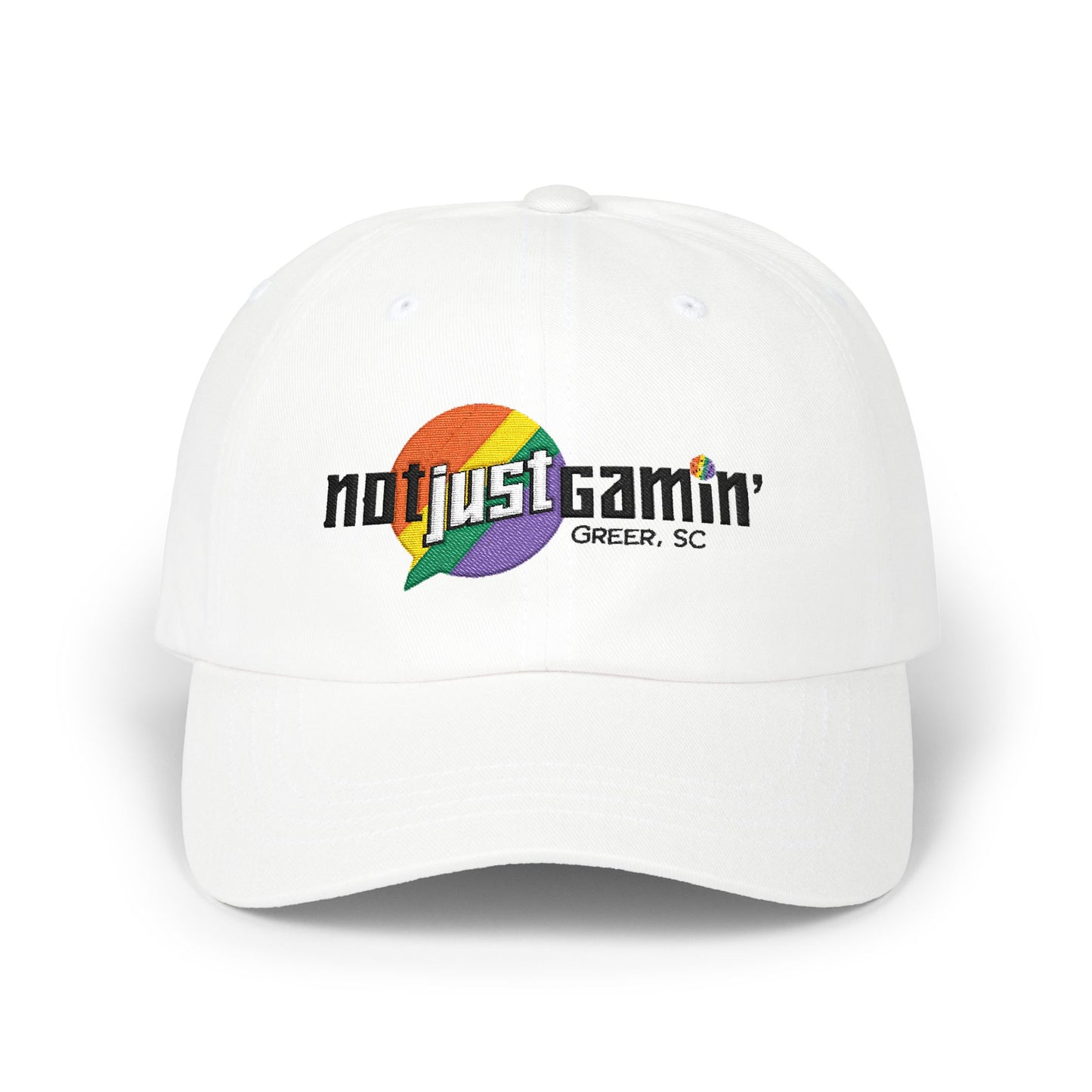 Not Just Gamin' Pride Embroidered Casual Baseball Hat