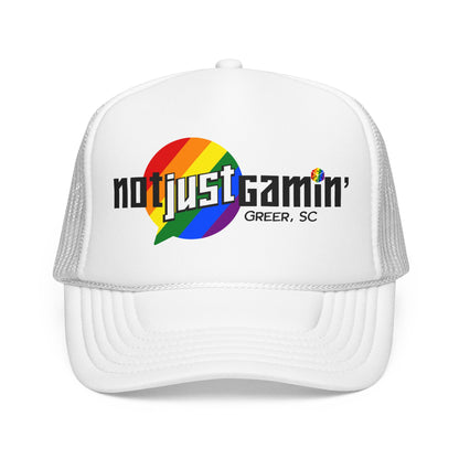 Not Just Gamin' Pride Foam Trucker Hat
