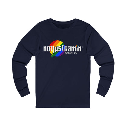 Not Just Gamin' Pride Unisex Jersey Long Sleeve Tee