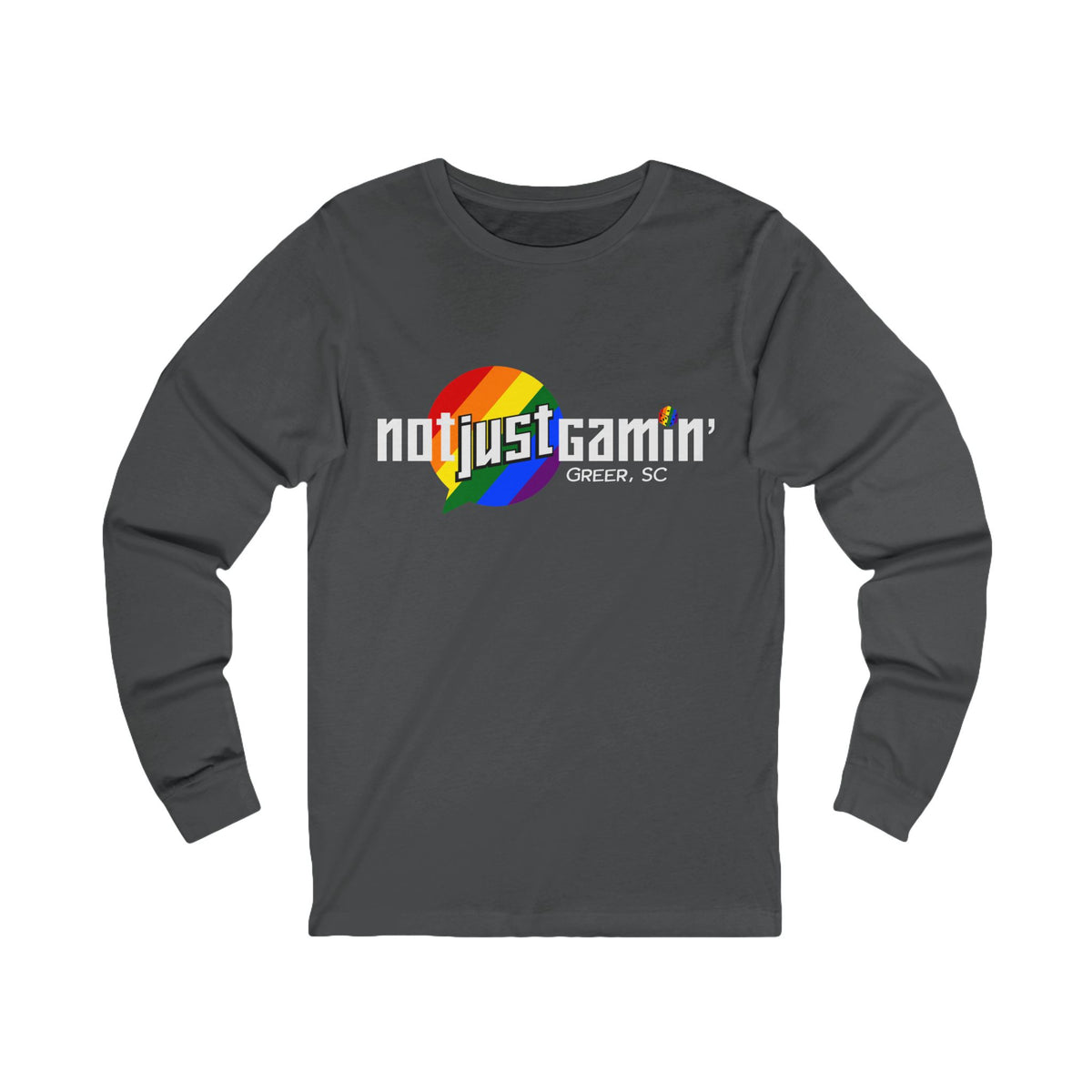 Not Just Gamin' Pride Unisex Jersey Long Sleeve Tee