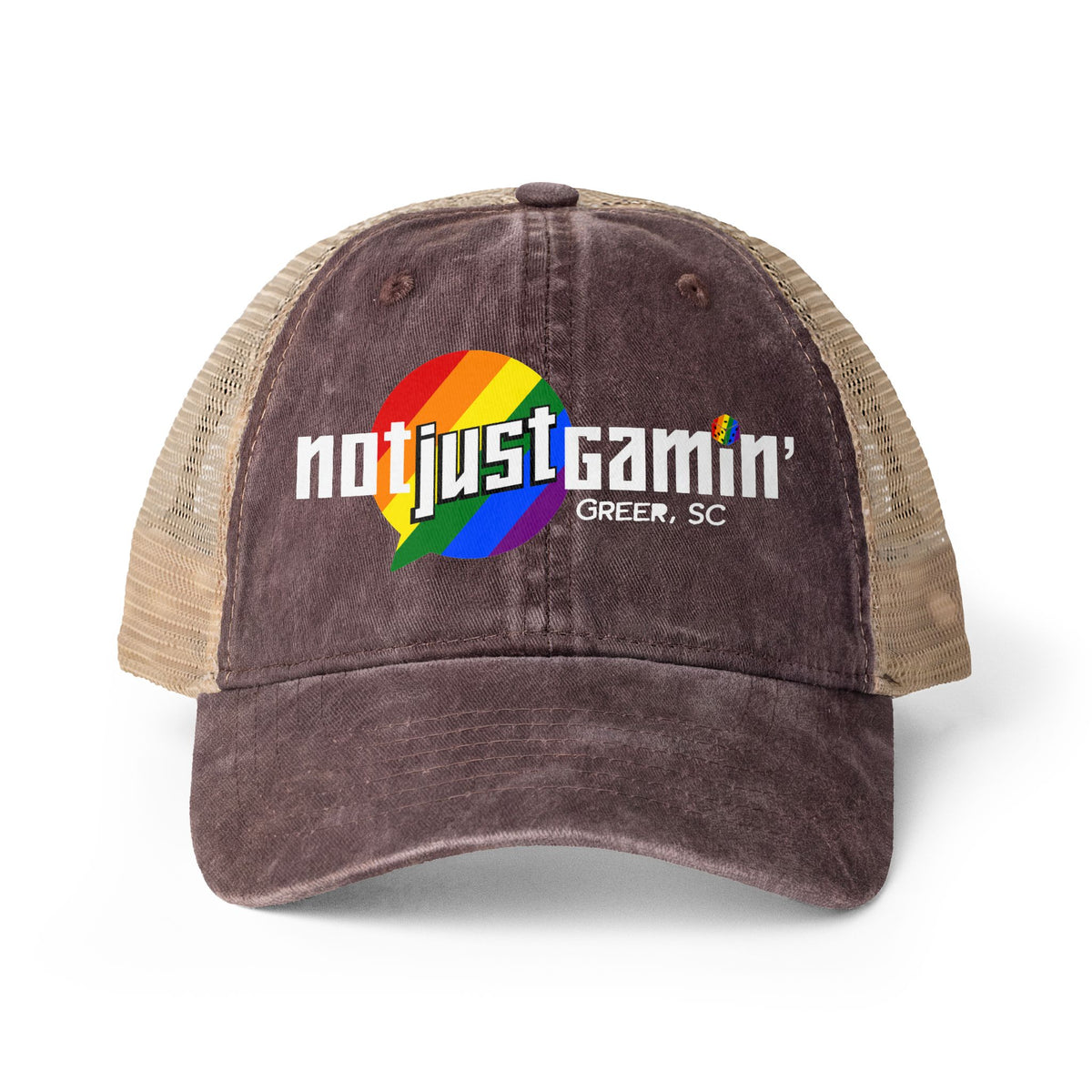 Not Just Gamin' Women's Pride Washed Mesh-Back Cap