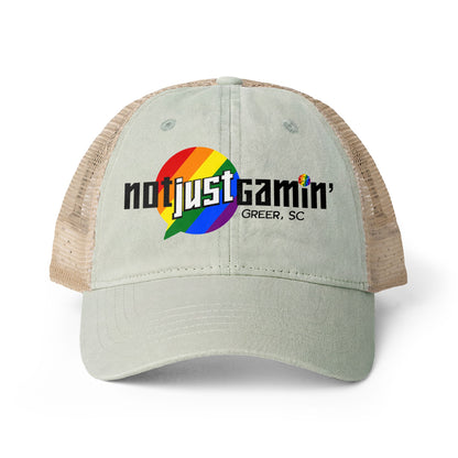 Not Just Gamin' Women's Pride Washed Mesh-Back Cap