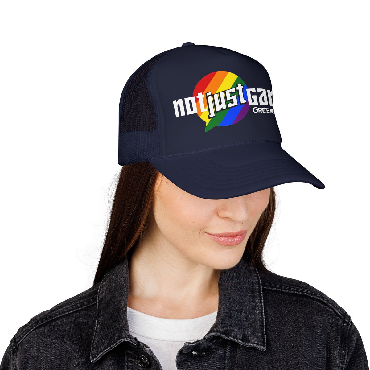 Not Just Gamin' Pride Foam Trucker Hat