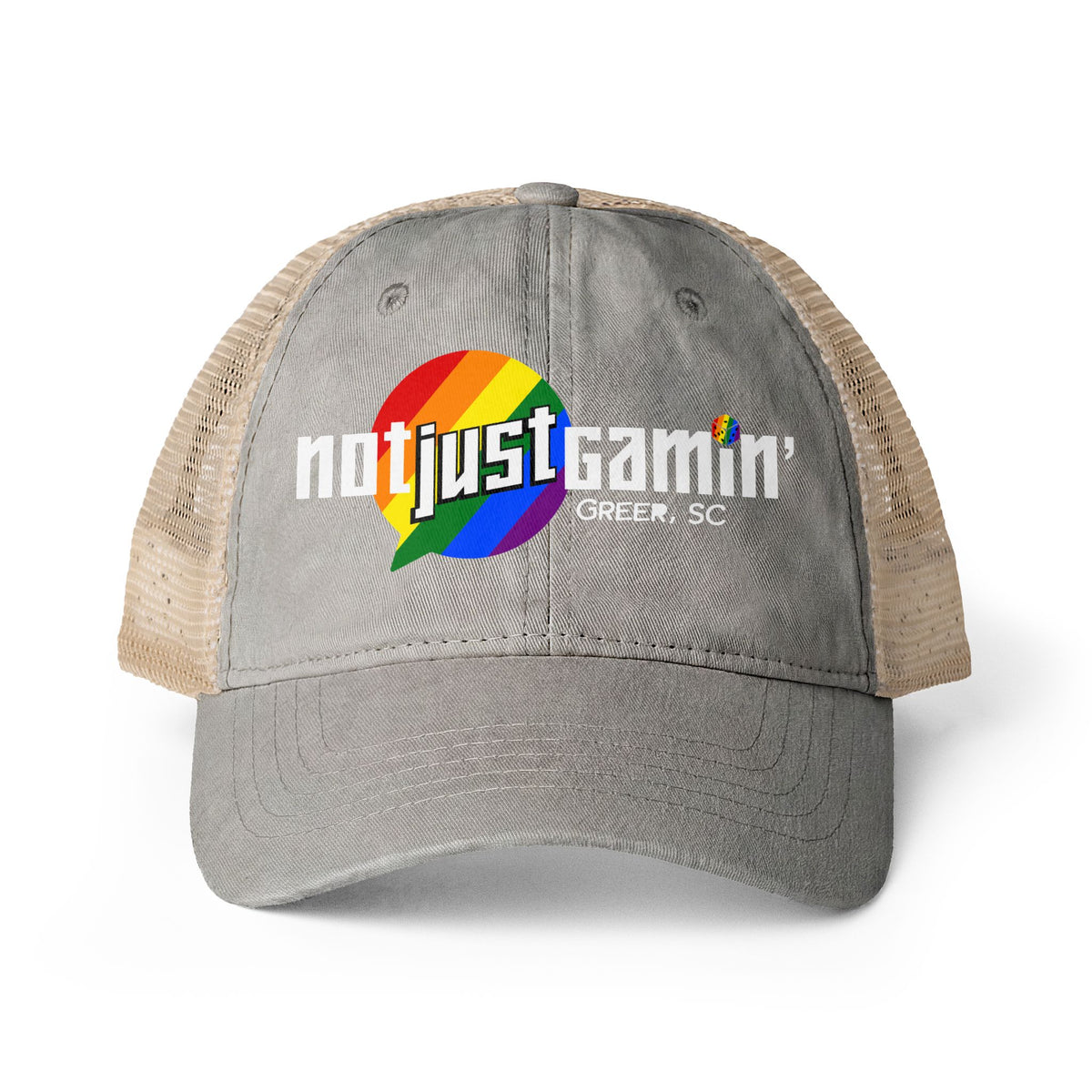 Not Just Gamin' Women's Pride Washed Mesh-Back Cap