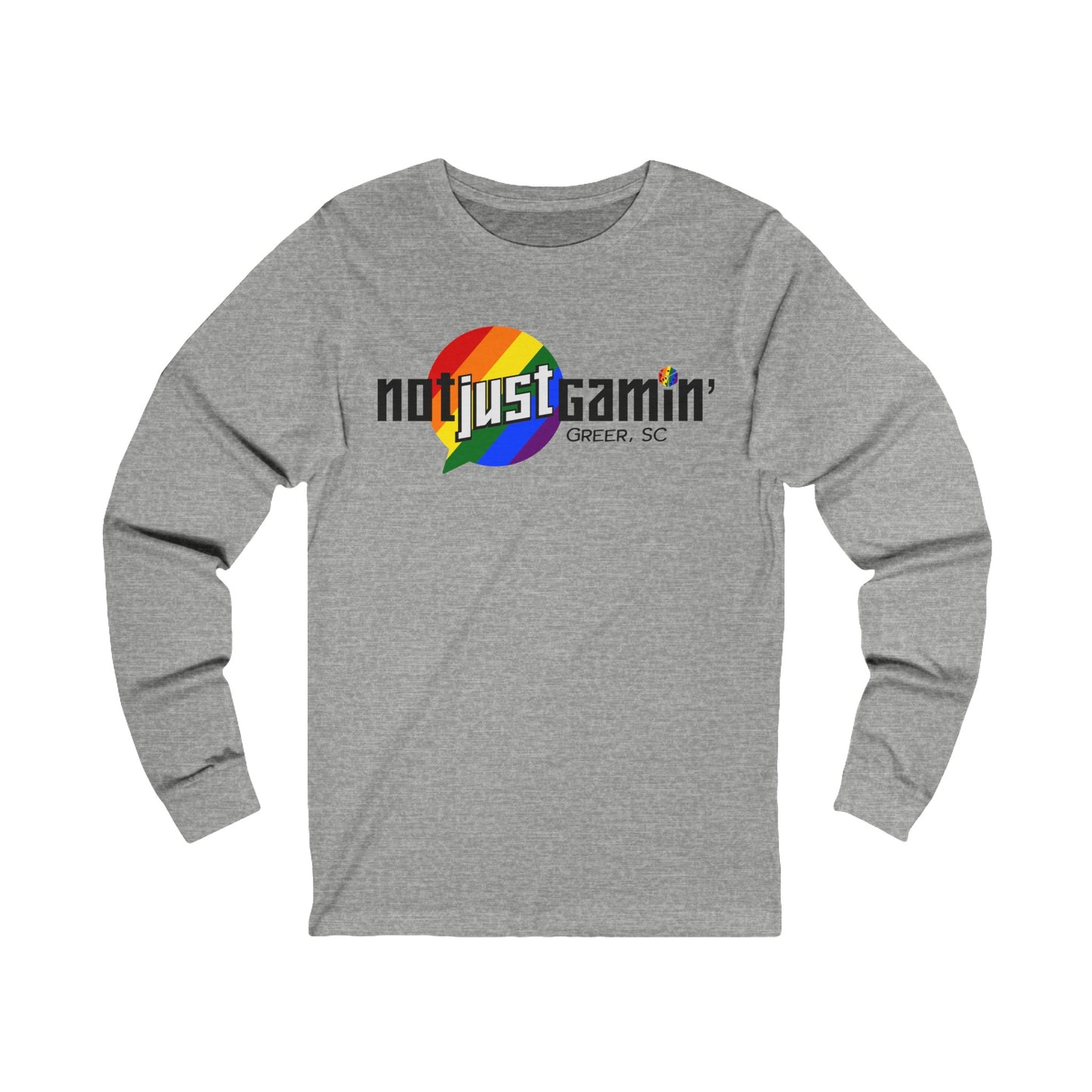 Not Just Gamin' Pride Unisex Jersey Long Sleeve Tee