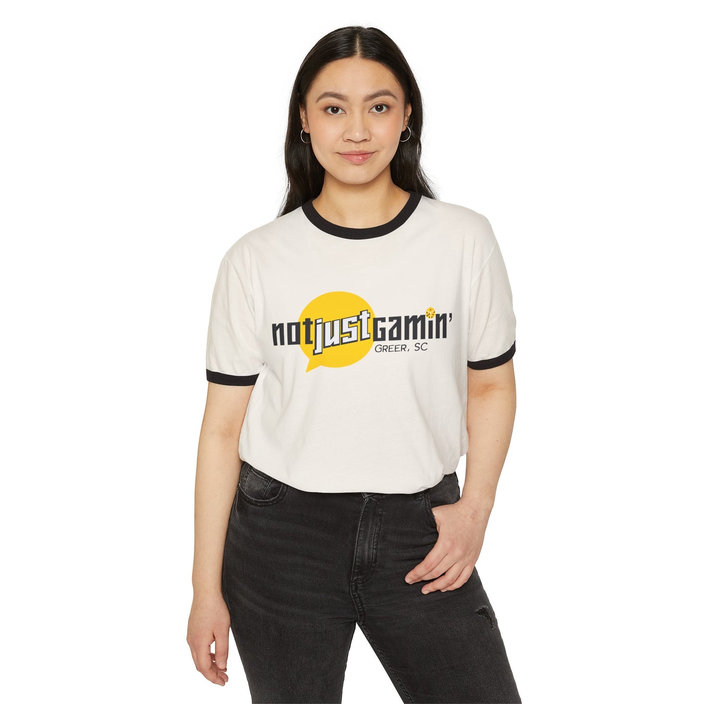 Not Just Gamin' Unisex Cotton Ringer T-Shirt