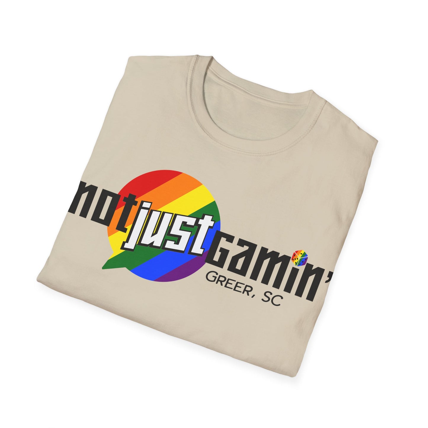 Not Just Gamin' Pride Unisex Softstyle T-Shirt