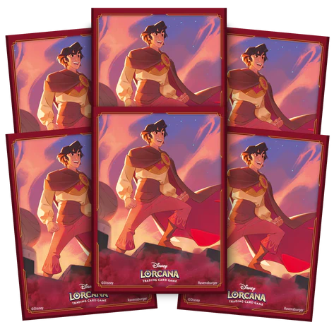 Disney Lorcana TCG: Shimmering Skies - Deck Sleeves, Aladdin (65)
