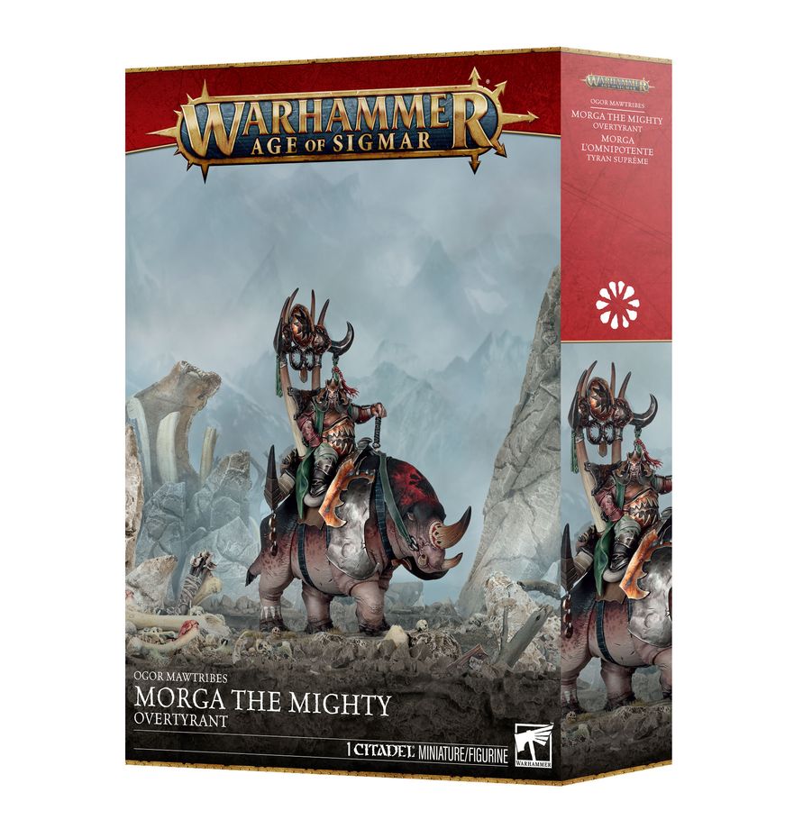AOS - Ogor Mawtribes: Morga the Mighty Overtyrant / Tyrant on Glutthorn