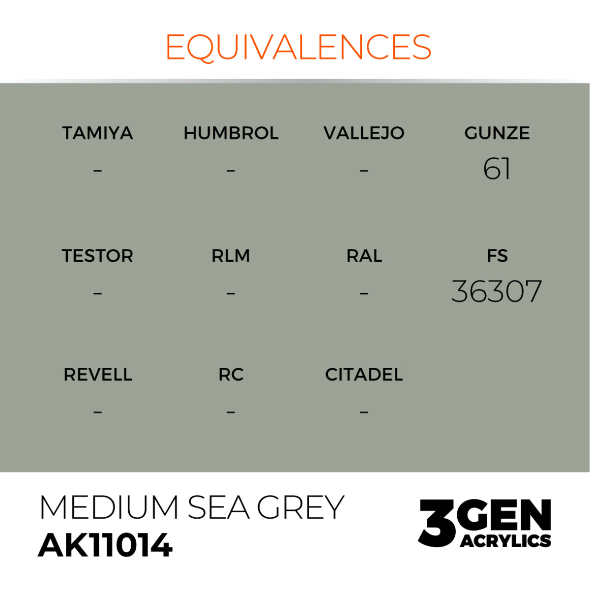 AK Interactive 3G Acrylic Paint: Medium Sea Grey