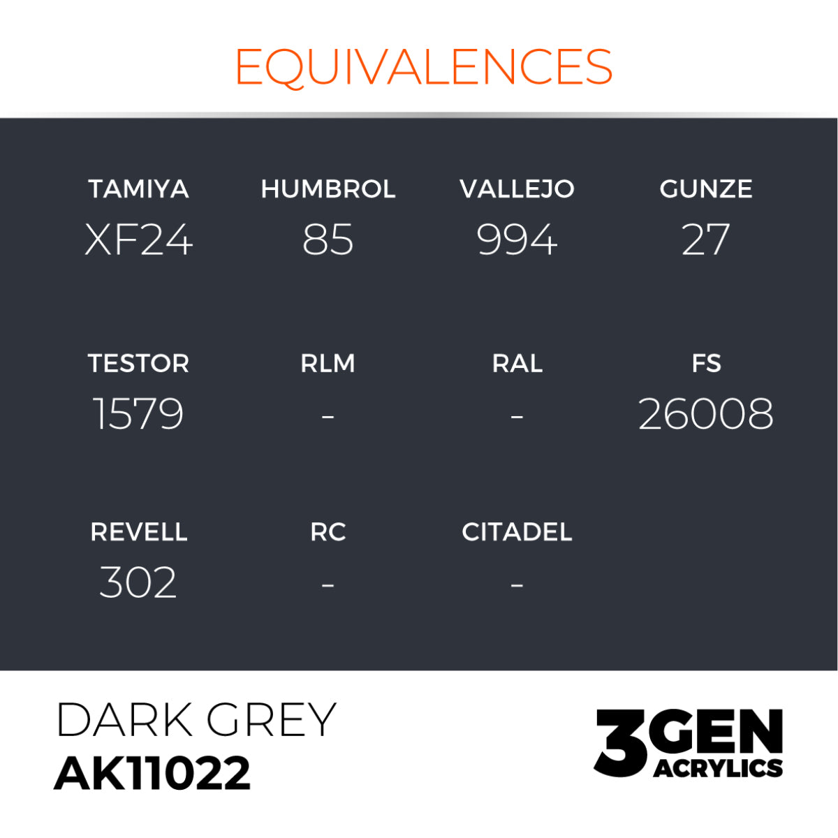 AK Interactive 3G Acrylic Paint: Dark Grey