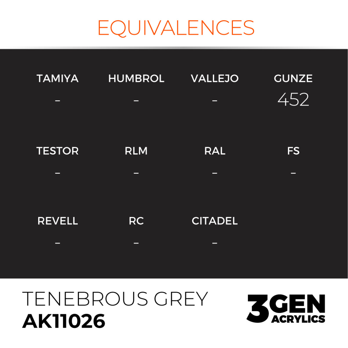 AK Interactive 3G Acrylic Paint: Tenebrous Grey