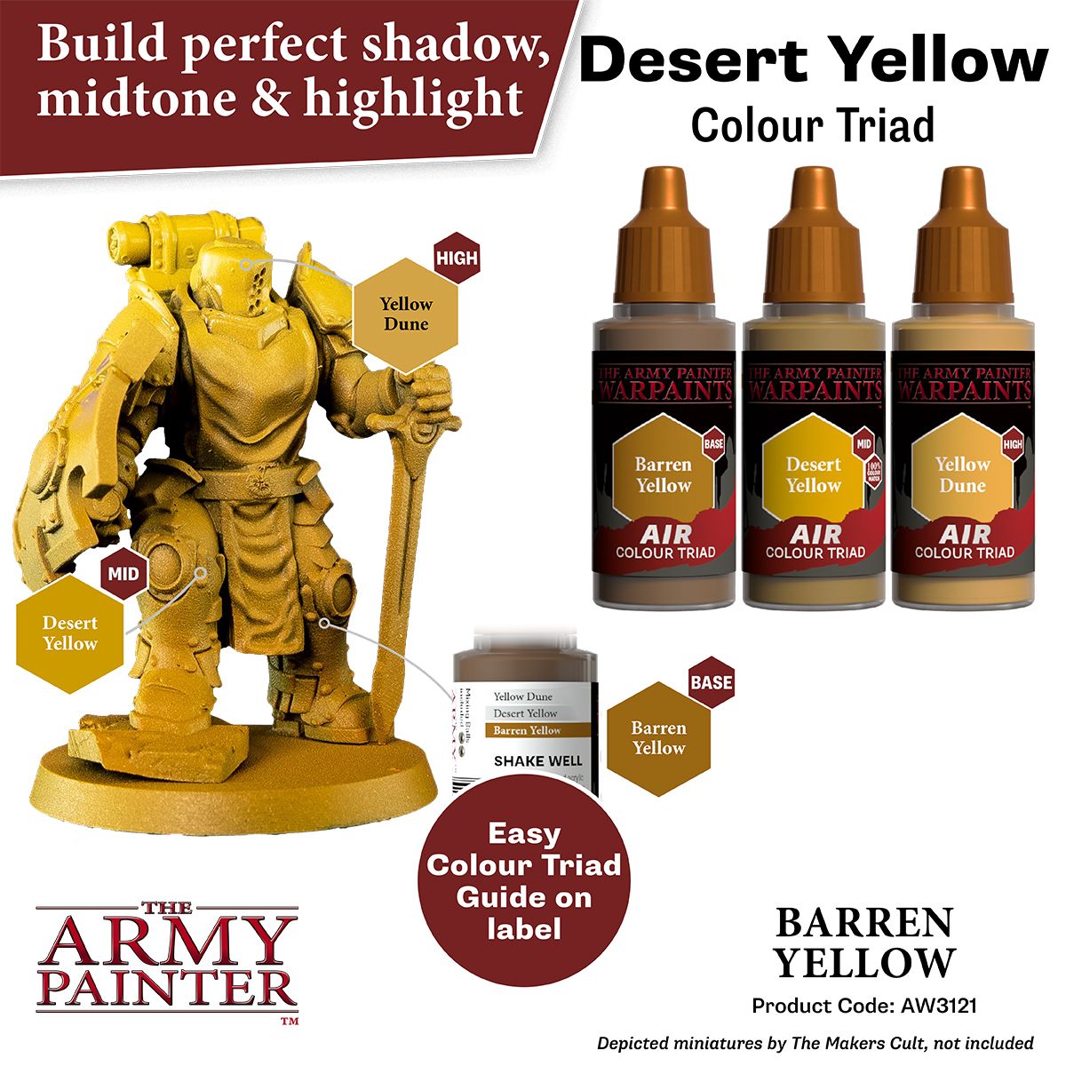 The Army Painter - Air Colour Triad Barren Yellow