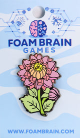 Hollow Hearts Enamel Pin: Dice Dahlia