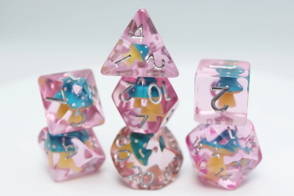 Foam Brain - Blue Mushroom Dice Set