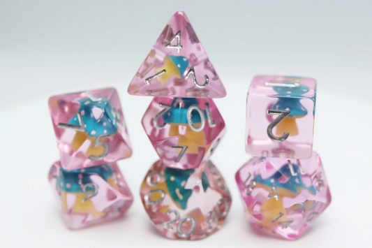 Foam Brain - Blue Mushroom Dice Set